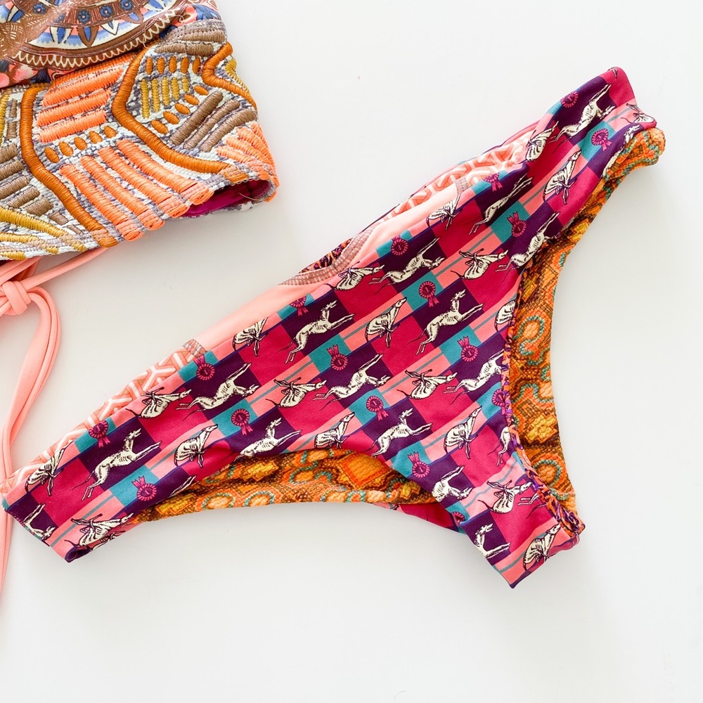 Maaji Multicolor Printed Bikini Set - Orange, Pink, Purple, Blue - Picture 6 of 6